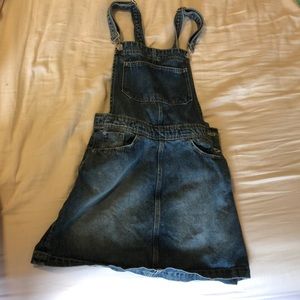 Denim overall dress size small